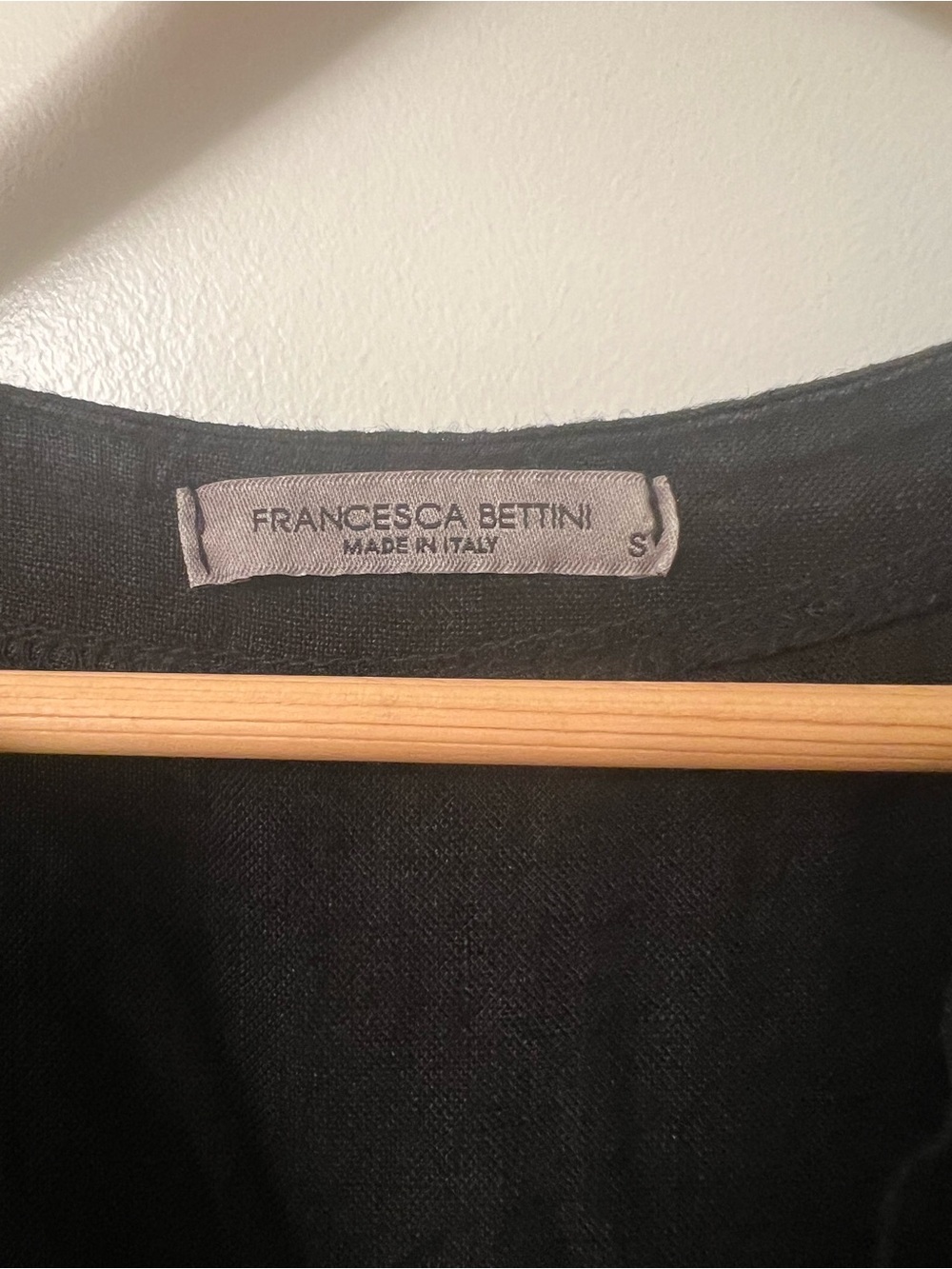 Francesca Bettini Tiered Linen Mini Dress – Black, Size Small - Picture 2 of 7